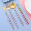 3_e4be108b-b623-4a6b-b918-3ec5129226b7_800x800.png 5pcs/set Portable gold Flatware Set